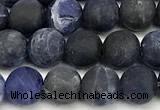 CSO926 15 inches 6mm round matte sodalite beads