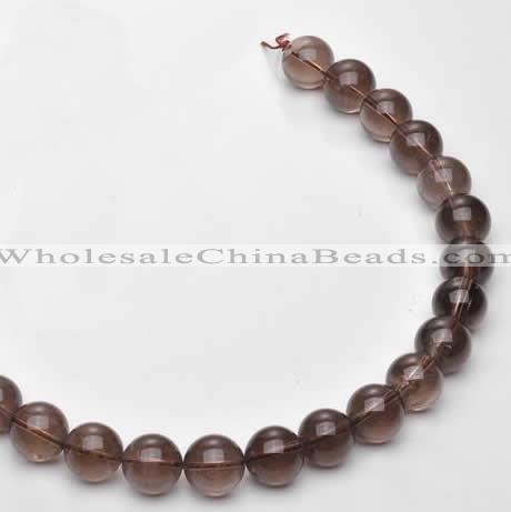 CSQ15 A grade 14mm round natural smoky quartz beads Wholesale