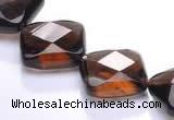 CSQ23 AB grade 16*16mm faceted rhombic natural smoky quartz bead