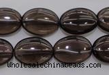 CSQ234 15.5 inches 13*18mm oval grade AA natural smoky quartz beads