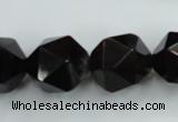 CSQ357 15.5 inches 18mm faceted nuggets smoky quartz beads