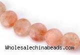 CSS03 10mm flat round natural indian sunstone beads wholesale