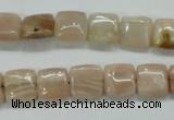 CSS208 15.5 inches 10*10mm square natural sunstone beads