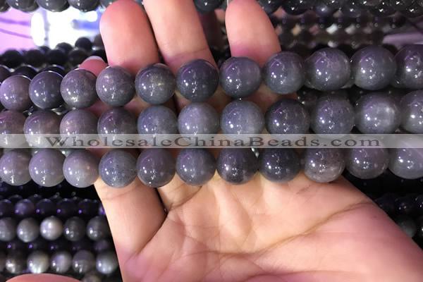 CSS318 15.5 inches 12mm round black sunstone gemstone beads