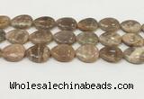 CSS410 15.5 inches 18*25mm flat teardrop sunstone beads wholesale