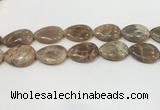 CSS411 15.5 inches 20*30mm flat teardrop sunstone beads wholesale