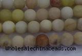 CSS621 15.5 inches 6mm round matte yellow sunstone gemstone beads