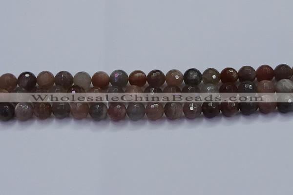 CSS643 15.5 inches 10mm faceted round sunstone gemstone beads