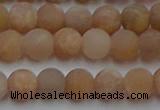 CSS651 15.5 inches 6mm round matte sunstone beads wholesale