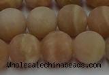 CSS655 15.5 inches 14mm round matte sunstone beads wholesale