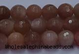 CSS672 15.5 inches 8mm faceted round sunstone gemstone beads