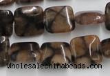 CST09 15.5 inches 14*14mm square staurolite gemstone beads wholesale