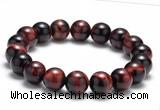 CTB09 7.5 inches 10mm round red tiger eye stretch bracelet