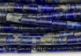 CTB1007 15 inches 2*4mm tube lapis lazuli beads