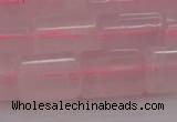 CTB103 15.5 inches 11*15mm faceted tube rose quartz beads