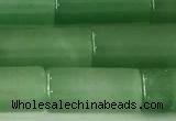 CTB1042 15 inches 8*16mm - 8*18mm tube green aventurine beads