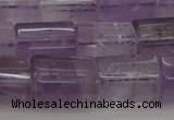 CTB105 15.5 inches 11*15mm faceted tube amethyst gemstone beads