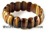 CTB17 7.5 inches 7*11*18mm  yellow tiger eye stretch bracelet