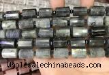 CTB209 15.5 inches 10*15mm faceted tube labradorite beads