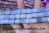 CTB251 15.5 inches 10*12mm tube natural aquamarine beads