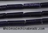 CTB329 15.5 inches 4*13mm tube blue goldstone beads wholesale