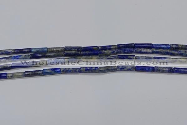 CTB356 15.5 inches 4*13mm tube lapis lazuli beads wholesale