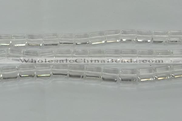 CTB500 15.5 inches 10*13mm triangle white crystal beads wholesale