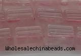 CTB501 15.5 inches 10*13mm triangle rose quartz beads wholesale