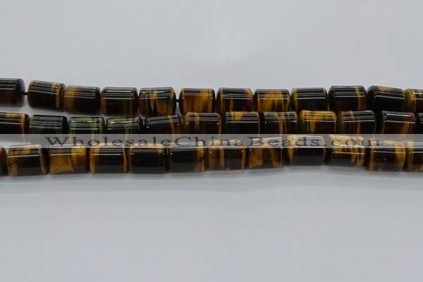 CTB541 15.5 inches 10*13mm triangle yellow tiger eye beads wholesale