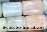 CTB602 15.5 inches 10*11mm - 10*12mm tube morganite beads