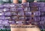 CTB617 15.5 inches 11*16mm - 12*18mm faceted tube ametrine beads