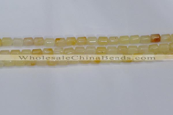 CTB701 15.5 inches 6*8mm tube yellow jade beads wholesale