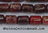 CTB710 15.5 inches 6*8mm tube poppy jasper beads wholesale