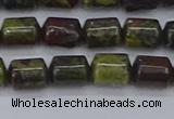 CTB713 15.5 inches 6*8mm tube dragon blood jasper beads wholesale