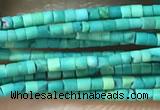 CTB801 15.5 inches 1mm tube turquoise beads wholesale