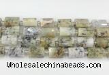 CTB870 13*25mm - 14*19mm faceted tube gemstone beads