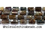 CTB953 15 inches 13*25mm - 14*19mm faceted tube pietersite beads