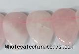 CTD01 Top drilled 22*30mm flat teardrop rose quartz beads