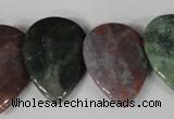 CTD07 Top drilled 22*30mm flat teardrop Indian agate beads