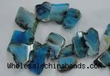 CTD1502 Top drilled 20*40mm - 25*50mm freeform agate slab beads