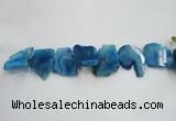 CTD1507 Top drilled 25*40mm - 35*55mm freeform agate slab beads