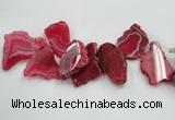 CTD1511 Top drilled 30*50mm - 40*65mm freeform agate slab beads