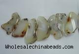 CTD1516 Top drilled 30*50mm - 45*65mm freeform agate slab beads