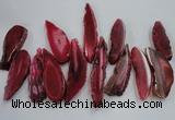 CTD1523 Top drilled 20*55mm - 25*80mm freeform agate slab beads