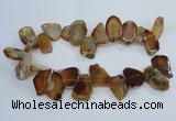 CTD1551 Top drilled 15*20mm - 25*30mm freeform agate slab beads