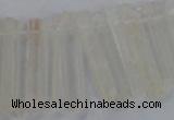 CTD1620 Top drilled 5*25mm - 6*45mm sticks white crystal beads