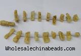 CTD1652 Top drilled 10*20mm - 15*40mm freeform druzy agate beads