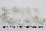 CTD1680 Top drilled 15*25mm - 30*35mm nuggets druzy agate beads