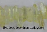 CTD1690 Top drilled 5*15mm - 7*35mm sticks dyed white crystal beads