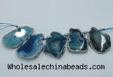 CTD1760 Top drilled 20*40mm - 35*55mm freeform agate slab beads